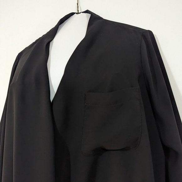 Top Shop Black Wrapover Blouse with Collar s: 12/L - Picture 8 of 13